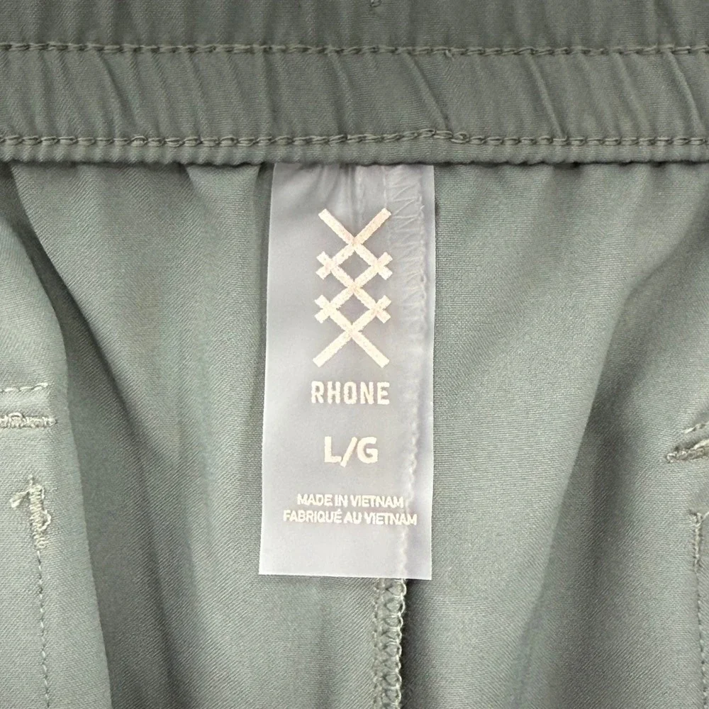 Rhone Mirage Pocket Shorts Sage Green Large Athletic Performance Drawstring - Picture 4 of 5